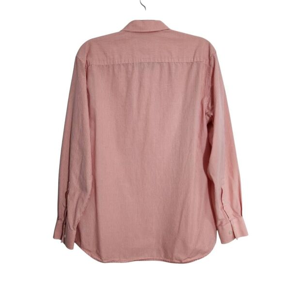 Calvin Klein Orange Gingham Button-Down Shirt Size Large Orange Button-Up Shirt - Picture 2 of 7